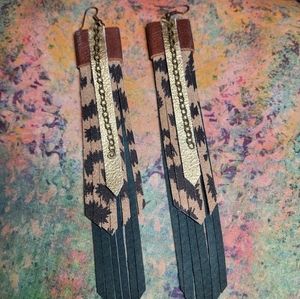 Recycled Leather earrings